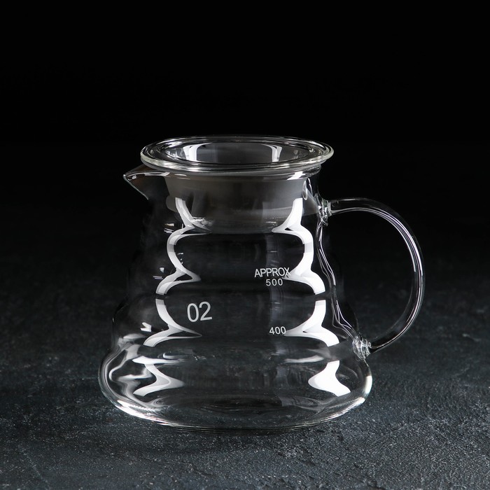 Чайник стеклянный заварочный с крышкой «Бриз», 500 мл квадратный заварочный стеклянный чайник с колбой фильтром 500 мл