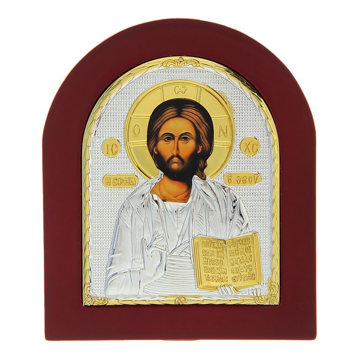 Икона "Иисус Христос" на дереве, на подставке