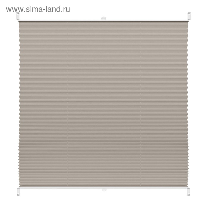 Штора плиссе «Плайн», 40×160 см, цвет серый