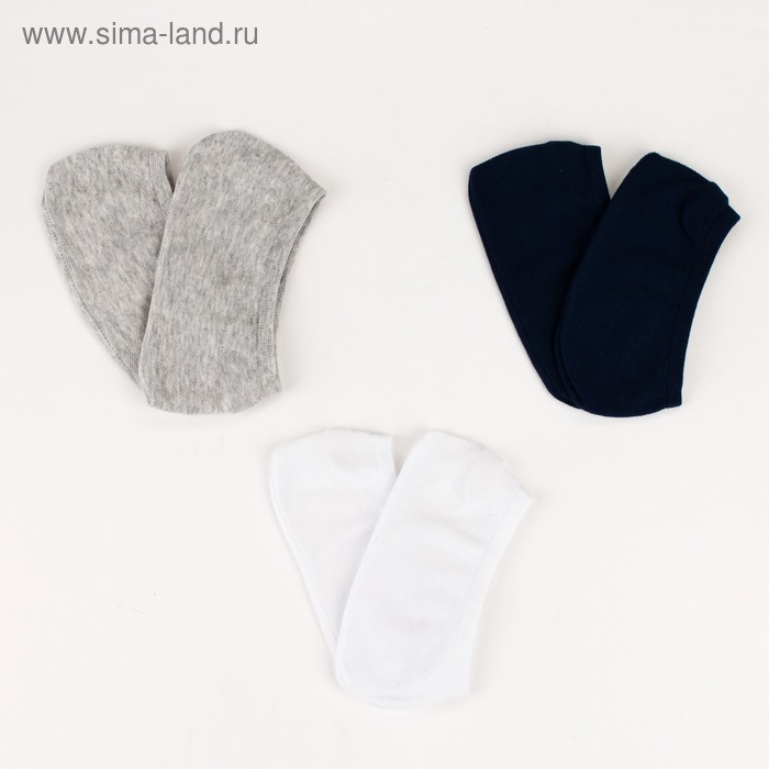 Набор мужских носков-невидимок MINAKU 3 пары, размер 40-41 (27 см) фотографии