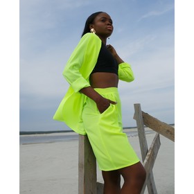 

Шорты женские MINAKU "Neon collection" цвет салатовый, р-р 42