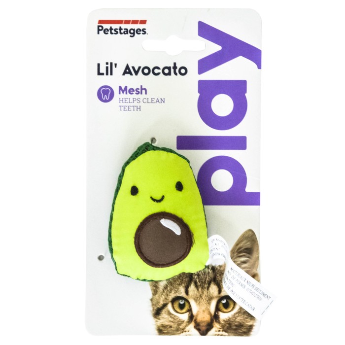 фото Игрушка petstages dental "авокадо" для кошек, с кошачьей мятой, 15 см