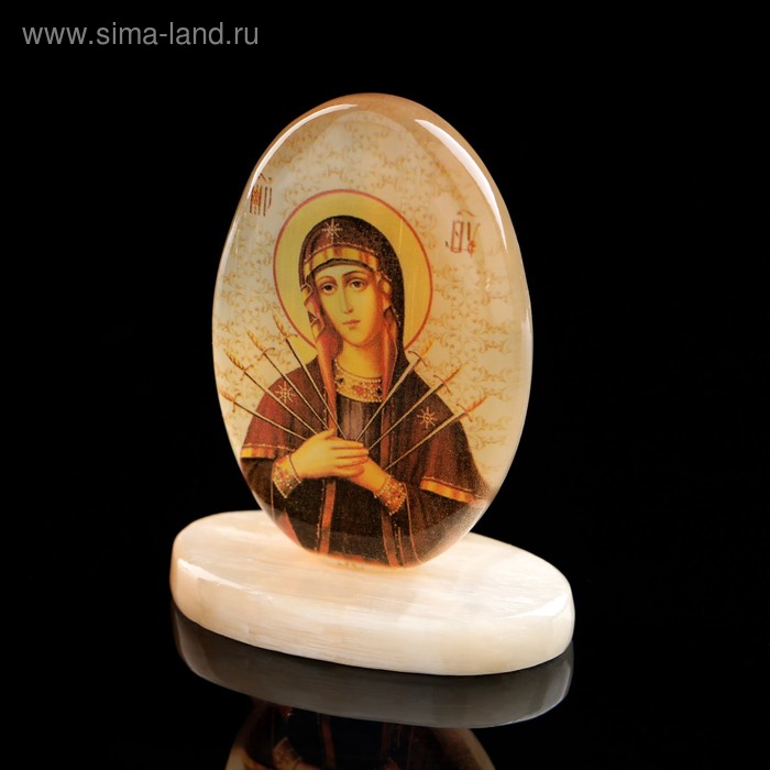 

Икона «Семистрельная», на подставке, селенит