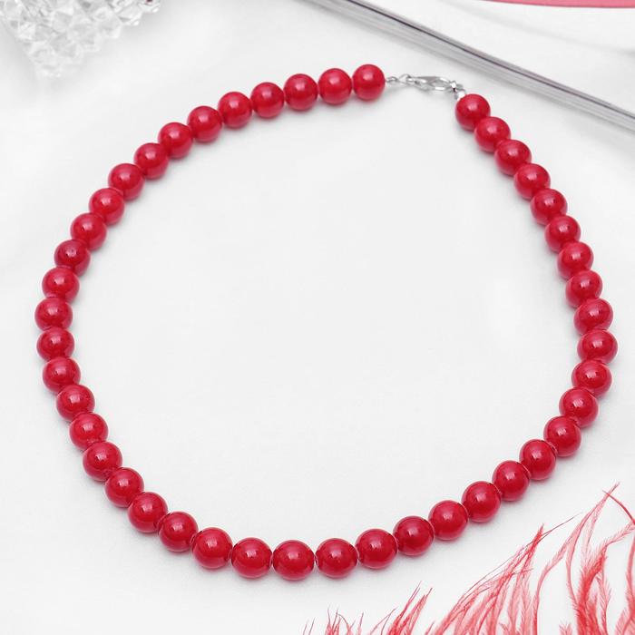 Бусы шар №10 "Коралл", 45см