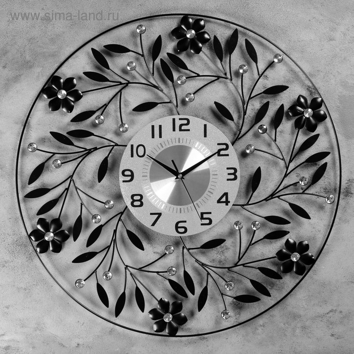фото Часы настенные, серия: ажур, "оберкирх" d=60 см, d=22 см, 1 аа, плавный ход