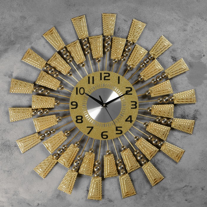 Часы настенные, серия: Ажур, Борнаго, плавный ход, d-60 см, циферблат 22 см часы настенные серия ажур атезино плавный ход d 69 см циферблат 22 см