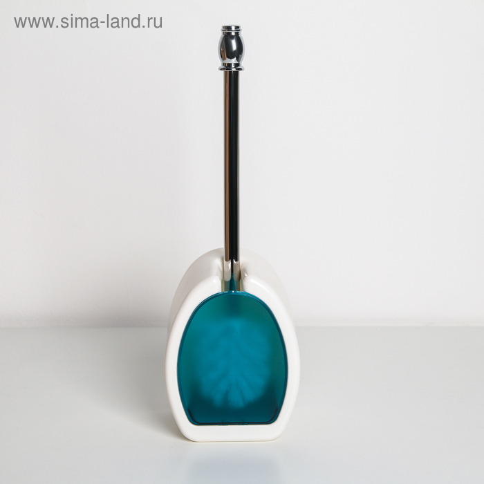 

Ёршик для унитаза с подставкой «Лулу», 12×8,5×37 см, цвет белый/зелёный
