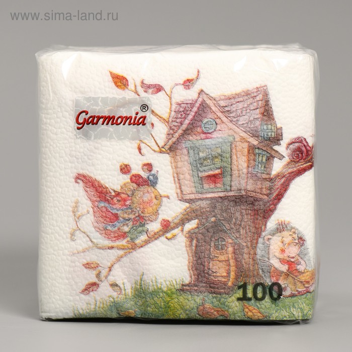 

Салфетки бумажные «Гармония цвета. Ежик», 100 шт.