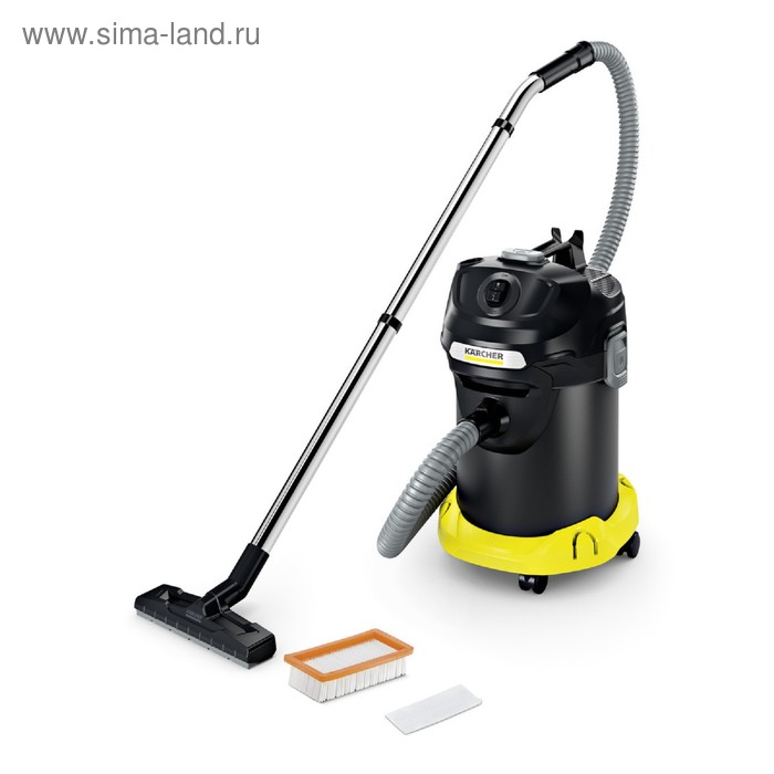 Пылесос для золы Karcher AD 4 Premium, 600/150 Вт, 17 л/металл, чёрно-жёлтый