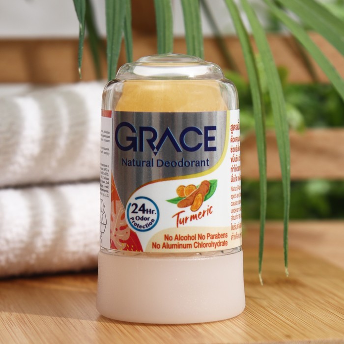 фото Дезодорант grace кристаллический grece deodorant with curmin с куркумой, 70 г