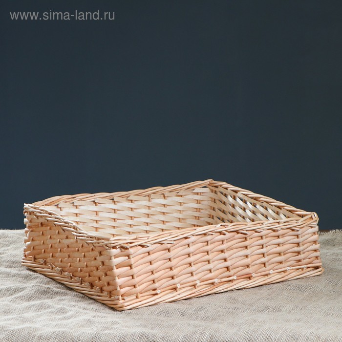 

Лоток плетеный из лозы, 45 х 40 х 12 см