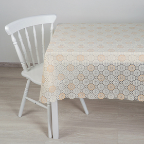 

Клеёнка ажурная Lace «Цветочное полотно», ширина 137 см, рулон 20 метров, цвет бело-бежевый
