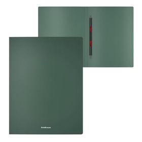 Папка с пружинным скоросшивателем А4, 400 мкм, корешок 17 мм, ErichKrause Matt Classic, до 150 листов, зелёная Ош