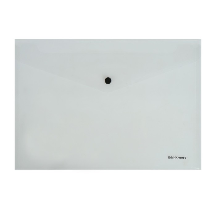 Папка-конверт на кнопке А4, 160 мкм, ErichKrause Glossy Classic, глянцевая, прозрачная