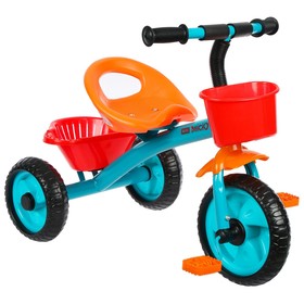 Велосипед трехколесный Micio Antic, цвет бирюзовый/оранжевый/красный от Сима-ленд