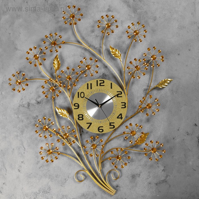 фото Часы настенные, серия: ажур, "пазар" 60х78 см, d=22 см, 1 аа, плавный ход