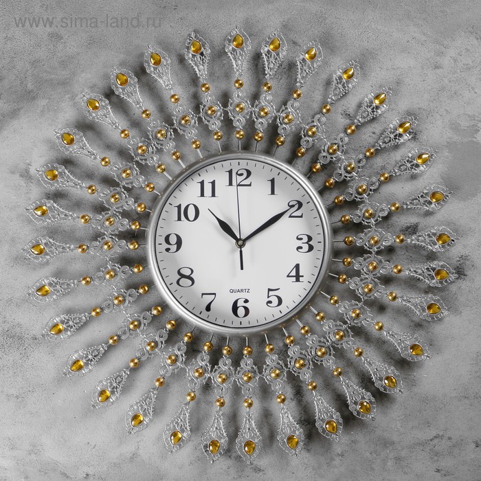 фото Часы настенные, серия: ажур, "пойсдорф" d=60 см, d=25 см, 1 аа, плавный ход