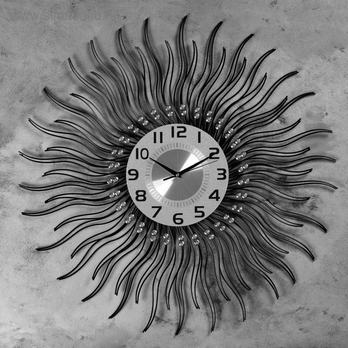 фото Часы настенные, серия: ажур, "раквере" d=70 см, d=22 см, 1 аа, плавный ход