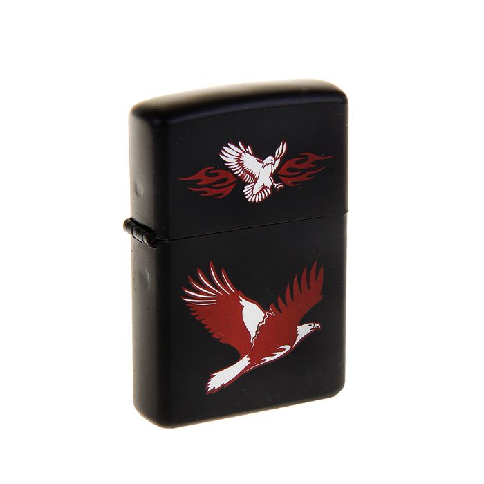 Зажигалка "Феникс" в металлической коробке, с кремнием, бензин