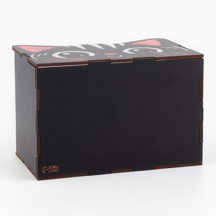 фото Органайзер для канцтоваров "чёрный котик" 100 х 150 х 80 мм