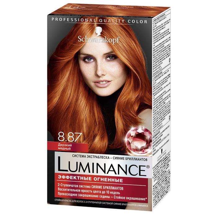 Краска для волос Luminance 8.87 Дерзкий медный краска для волос 8 87 дерзкий медный luminance люминенс 165мл