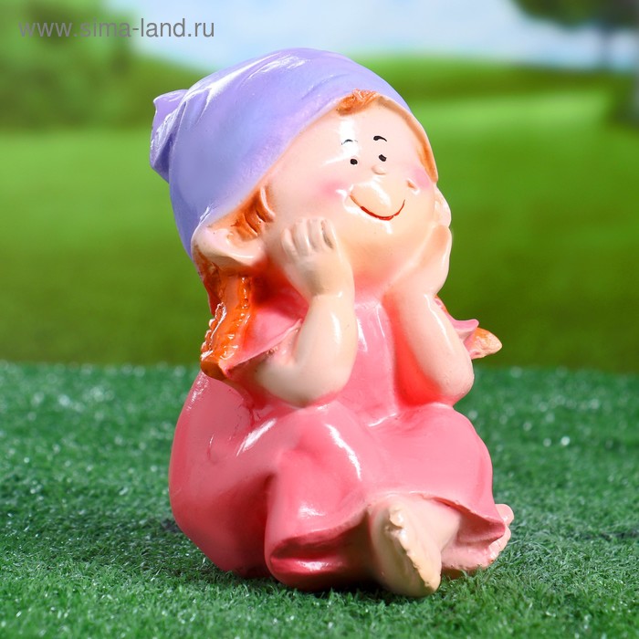 

Садовая фигура "Гном девочка" 12х8х16см