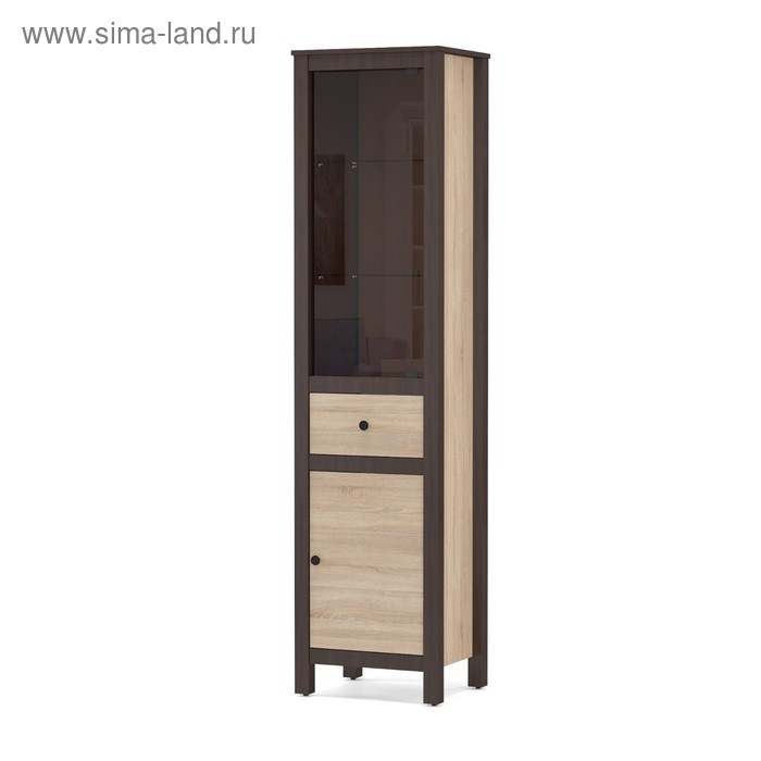

Пенал со стеклом Сканди, 518х420х2076, Дуб сонома/Венге