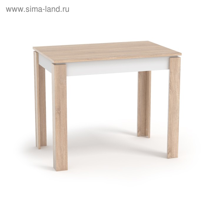 Стол обеденный Оптима,дуб сонома/белый стол обеденный мебель комплекс оптима дуб сонома белый