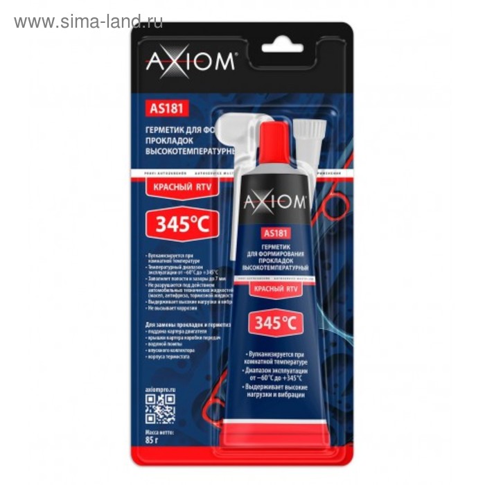 Герметик прокладка AXIOM, красный, высокотемпературный, 85 г