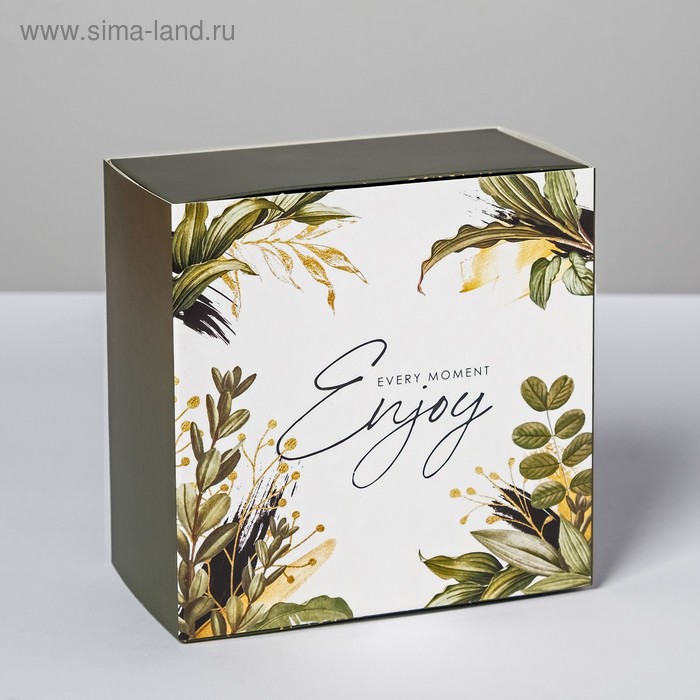 Коробка подарочная складная, упаковка, «Enjoy», 14 х 14 х 8 см