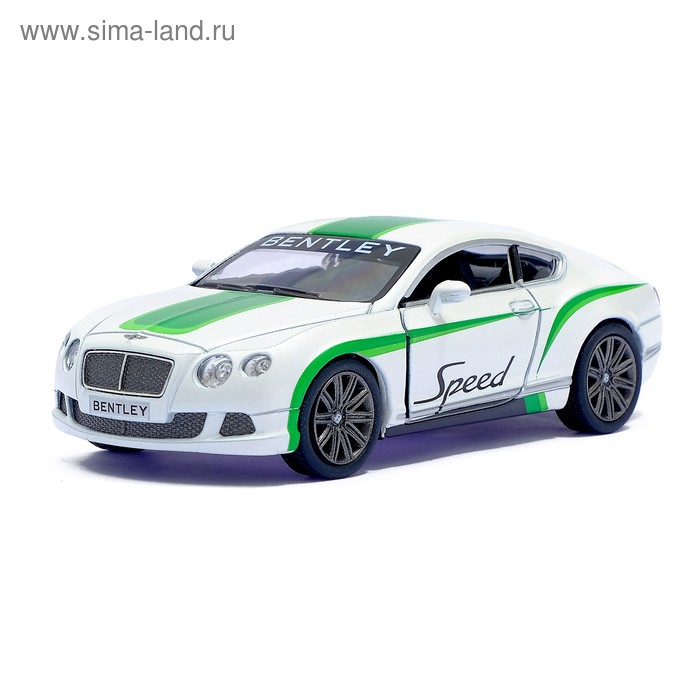 Металлический транспорт  Сима-Ленд Машина металлическая Bentley Continental GT Speed, 1:38, открываются двери, инерция, цвет белый