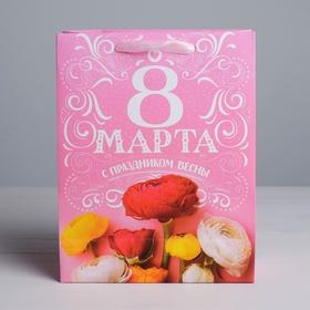 

Пакет ламинированный вертикальный «С Праздником весны», MS 18 × 23 × 8 см
