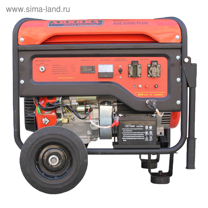 Генератор Aurora AGE 8500 D PLUS 14683, 7.5 кВт, бензиновый, электро/ручной стартер