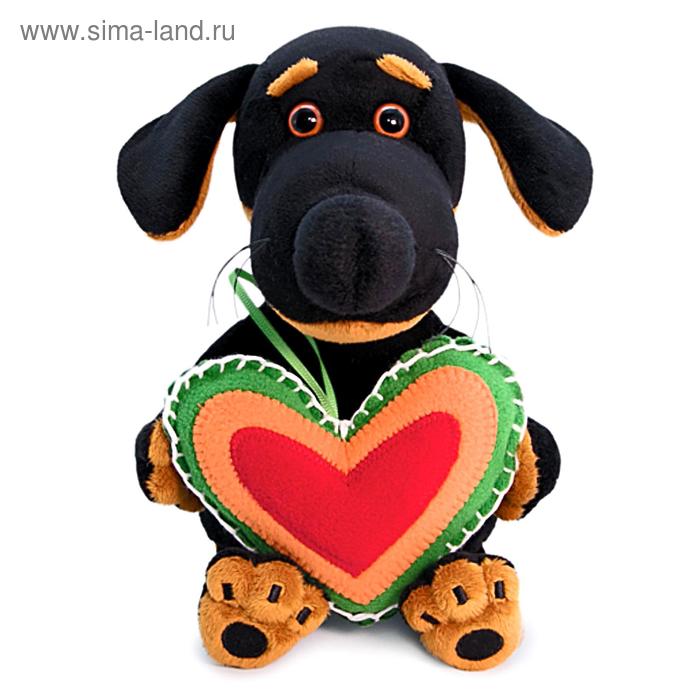 Мягкая игрушка Ваксон BABY с сердечком из флиса 20 см 1075₽