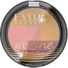 

Румяна для лица Eveline All In One, тон 03 многоцветная палитра