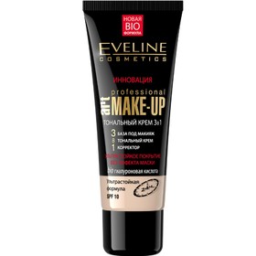 

Тональный крем 3 в 1 Eveline Art Make-Up Prof, слоновая кость, 30 мл