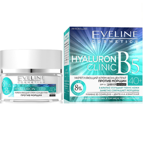 

Крем-концентрат для лица Eveline Hyaluron Clinic B5 40+, укрепляющий, против морщин, 50 мл