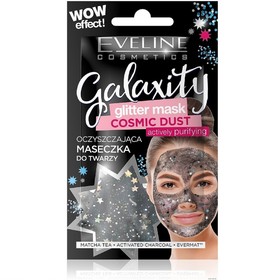 Гелевая маска для лица Eveline Galaxity Glitter, активно-очищающая, саше, 10 мл
