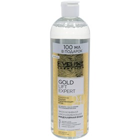 

Мицеллярная вода 3 в 1 Eveline Gold Lift Expert «Эксклюзивная», омолаживающая, 500 мл