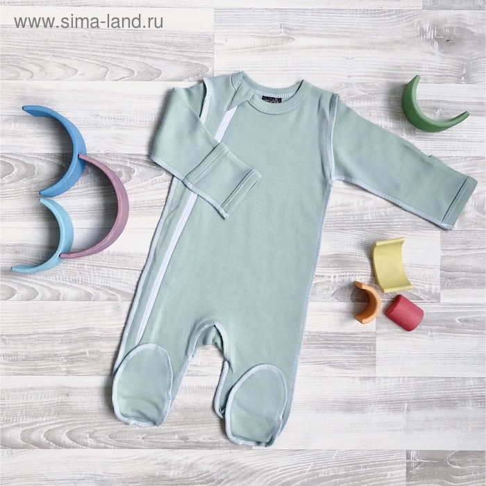 фото Комбинезон sleep and play magic mint, швы наружу, рост 62 см mjolk