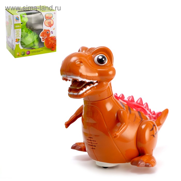 Динозавр «Дракончик» работает от батареек, световые и звуковые эффекты, цвета МИКС
