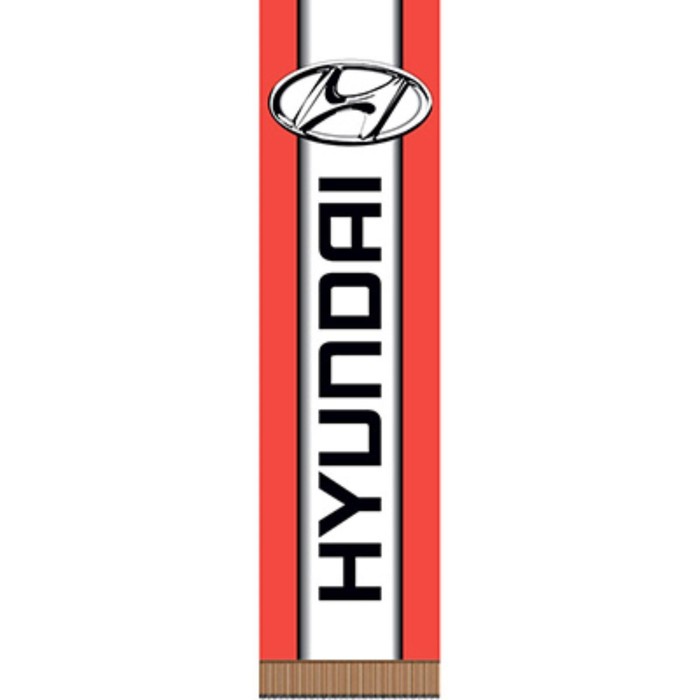 

Вымпел прямоугольный HYUNDAI фон красный, 200х55 мм, цветной, Skyway, S05101086