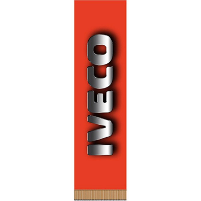 

Вымпел прямоугольный IVECO фон оранжевый, сплошной, 200х55 мм, цветной, Skyway