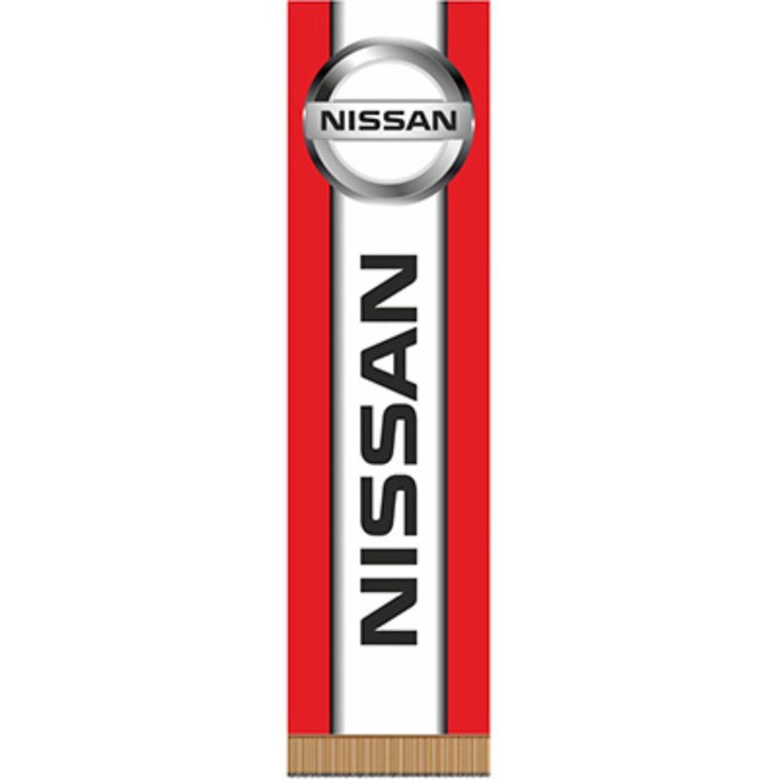 

Вымпел прямоугольный NISSAN фон красный, 200х55 мм, цветной, Skyway