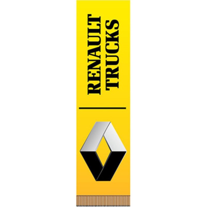 Вымпел прямоугольный RENAULT фон желтый, 200х55 мм, цветной, Skyway, S05101097