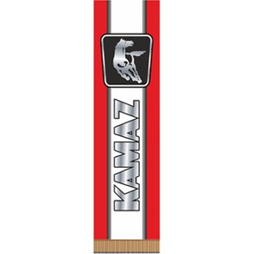 

Вымпел прямоугольный КАМАЗ фон красный, 200х55 мм, цветной, Skyway