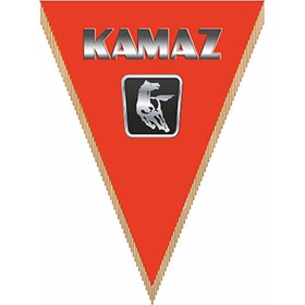 

Вымпел треугольный KAMAZ фон оранжевый, 260х200 мм, цветной, Skyway