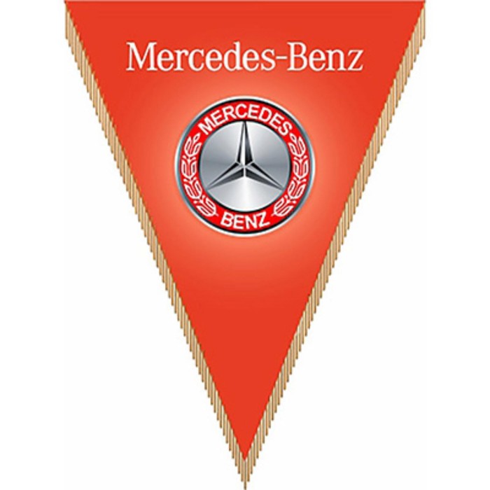 

Вымпел треугольный Mersedes-Benz фон оранжевый, 260х200 мм, цветной, Skyway