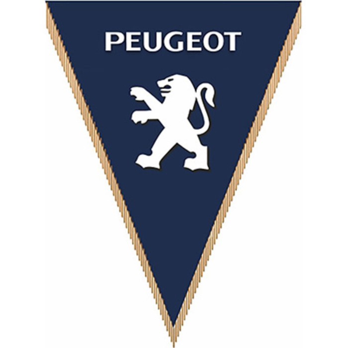 

Вымпел треугольный PEUGEOT фон синий, 260х200 мм, цветной, Skyway, S05101064