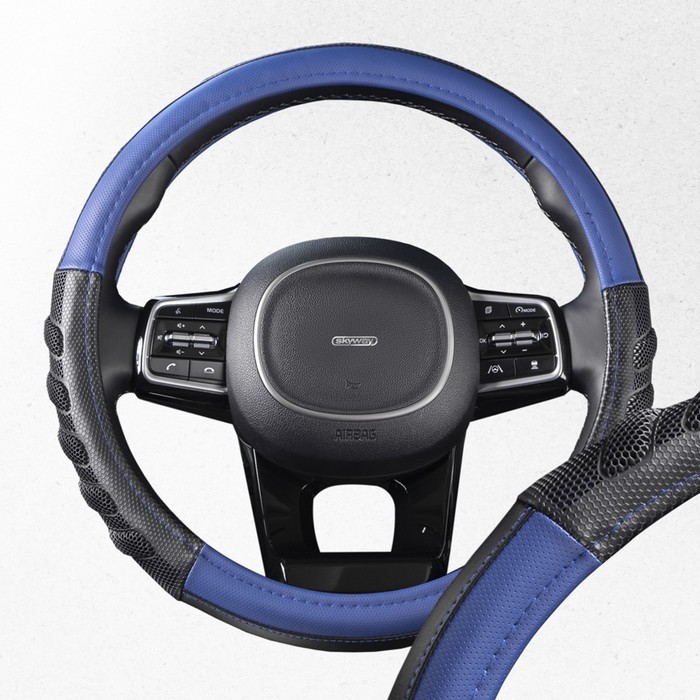 

Оплетка Skyway Racer-1 M, черно-синяя экокожа, S01102415